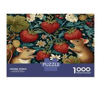 Fraise and Souris Jigsaw Puzzle Jeu Difficile pour Les 1000 Piece Souris Voleur de Baies Puzzle Jouet Éduchatif Divertissement Créatif pour Adultes 70x50cm/1000pcs