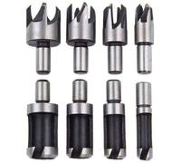 Fraise bouchonner bois lot de 8 mèches pour fabrication chevilles et tourillons bois