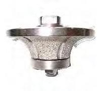 Fraise brasée de façonnage 1/4 rond - Ø 74 mm - GOLZ - FR020