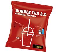 Fraise Bubble Tea 2.0 - Bubble Tea instantané en sachet avec pailles incluses, préparation facile, avec lait ou eau, parfait pour emporter, recyclable, saveur intense.