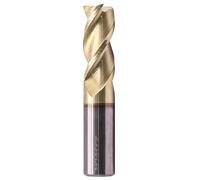 Fraise carrée en carbure solide de 1,9 cm haute performance pour aluminium - Revêtement ZrN, hélix de 37 degrés, 3 cannelures, diamètre de coupe de 1,9 cm, diamètre de tige de 1,9 cm, longueur de