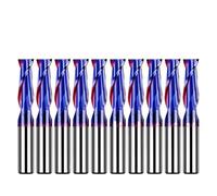 Fraise CNC à bout plat HRC65 Nano Blue Coat, diamètre 4-20 mm, 2 cannelures, fraise hélicoïdale ascendante, for le fraisage de l'acier inoxydable et de l'acier trempé(10pcs HRC65 2F,D14xD14x150L)