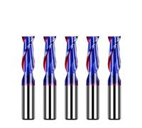 Fraise CNC à bout plat HRC65 Nano Blue Coat, diamètre 4-20 mm, 2 cannelures, fraise hélicoïdale ascendante, for le fraisage de l'acier inoxydable et de l'acier trempé(5pcs HRC65 2F,D14xD14x100L)