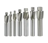 Fraise CNC HSS, fraise à lamer, fraise en bout M3-M12, outil de rainurage pilote, fraise à chanfreiner, fraise à défoncer(7pcs Set)