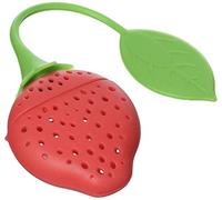 Fraise conception silicone Infuseur à thé Passoire - Rouge et Vert / Convient pour une utilisation en Théière, tasse de thé et Plus - Un cadeau merveilleux pour un buveur de thé Avid