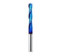 Fraise conique à 2 cannelures en carbure pour routeur CNC, tige de 6,35 mm, 3,175 mm, 1,56 mm, outil de fraisage haute vitesse avec angle de spirale de 45° pour alliage d'acier inoxydable (6,35 mm)