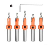 Fraise conique à pointe en carbure trempé pour une durée de vie prolongée de l'outil répété pour les travaux d'alésage et de fraisage du bois (2,8 mm)