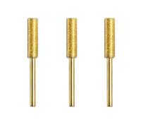 Fraise cylindrique diamantée dorée 4-5,5 mm for affûtage de tronçonneuse, lime en pierre, affûtage de tronçonneuse, sculpture, meulage, kit d'outils électriques(Gold 3pcs 5.5mm)