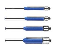 Fraise d'Affleurage pour Défonceuse,4 Pièces Outil de Taille Précise - Fraise Affleurante pour Défonceuse | Pour Surfaçage Des Bords Et Rainures Travail Du Bois Stratifié Et Porte Aluminium