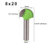 Fraise de Défonceuse à Bout Sphérique en Carbure | Queue 8mm pour CNC, Haute Résistance à l\'Usure et à pour la Chaleur, Rotation Stable Bavures, pour le pour bois, MDF,