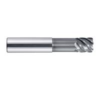 Fraise de finition carbure -Revêtue ULTRACUT -DIN6527L -Z4-8 -h9 -Hél. 45° -A rayon / Ø: 6 0.5 TIVOLY - 8236341060005
