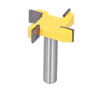 Fraise de surfaçage à 4 cannelures, fraise CNC pour le travail du bois, outil de rabotage d'aplatissement de dalle avec conception anti-rebond, revêtement PTFE lisse pour bois, (poignée de 8 mm)