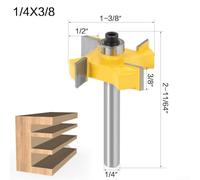 Fraise de type T avec tige de 6 mm, conçue pour le travail du bois et les applications de joints de tenons (2#)