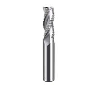 Fraise d'ébauche en carbure HRC55 3/4 cannelures, fraise hélicoïdale CNC D10 D12 75L, usinage de l'aluminium et l'acier, revêtement titane, outil métallique(D10X75L,3F)