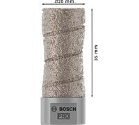 Fraise diamantée Bosch, D 20 mm, L1 35 mm 2608599011
