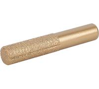 Fraise diamantée, brasée à l'or, tige droite pour pierre de quartz, marbre, couteau à coudre, 12,7 x 13,5 x 75 mm