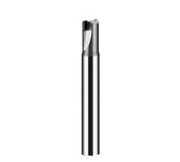 Fraise diamantée en fibre de carbone, fibre de verre, bakélite, outil d'usinage, mèche de gravure en carbure, fraise en bout polycristalline(4x4x100-2T,Die casting AL)