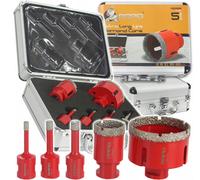 Fraise Diamantée Mèche à Carrelage Ensemble 6 - 68mm 5tlg M14 Scies Grès Sec