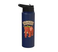 Fraise éléphant drôle italien Brainrot Slang Gaming Meme Stainless Steel Insulated Water Bottle