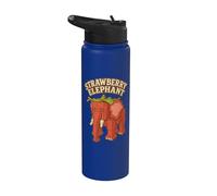 Fraise éléphant drôle italien Brainrot Slang Gaming Meme Stainless Steel Insulated Water Bottle