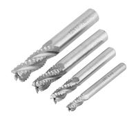 Fraise en Bout, 4pcs Fraise, 4 Cannelures HSS ébauche Fraise en Bout Fraise CNC Fraise M6 /M8 /M10 /M12 pour Fraiseuse, Perceuses