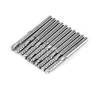 Fraise en Bout à Cannelure Unique, Fraise en Bout de 3 Mm pour L'industrie, 10 Pièces, Fraise en Bout à Cannelure Unique, Embouts D'outils CNC, Diamètre de 3,175 Mm, Longueur du