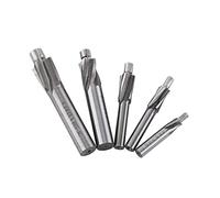 Fraise en bout droite 5pcs Fraise à fraiser en bout Fraise à fente en acier à grande vitesse Outil pour fraiseuse Sculpture Gravure Perçage M3-M8 4 cannelures HSS-AL