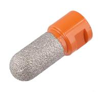 Fraise en carbure brasé sous vide de 20 mm pour filetage M14, embout à boule pour meulage de carrelage en granit et marbre avec alésage de 14 mm et profondeur de travail de 38 mm, Compat (orange)
