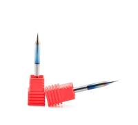 Fraise en carbure Micro HRC60 HRC55, 2 cannelures, 0,2-0,9 mm, TiAIN, Tige Plate de 4 mm, Fraise à Graver CNC en carbure Micro(D0.8x1.6x4x50mm,DLC Aluminum)