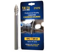 Fraise en carbure SH-104,1-0,3 cm - Tige rotative pour outil de coupe - Accessoires pour Dremel, Fordom, Flex Shaft, Dewalt et Die - Pour la sculpture sur bois, le travail du métal et la gravure.