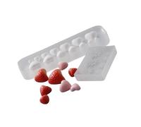 Fraise en silicone robuste pour la conception détaillée de bijoux et la création artistique en résine en forme de cœur et de fraise
