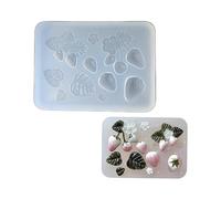 Fraise en silicone robuste pour la conception détaillée de bijoux et la création artistique en résine en forme de cœur et de fraise