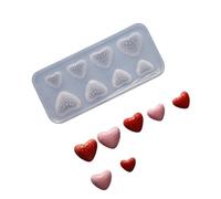 Fraise en silicone robuste pour la conception détaillée de bijoux et la création artistique en résine en forme de cœur et de fraise