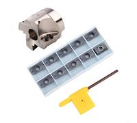 Fraise indexable à 5 cannelures BAP400R-50-22, diamètre 50 mm × tige 12 mm, comprend 10 inserts en carbure APMT1604 pour usage intensif pour CNC S