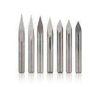 Fraise PCB 3D 10 pièces 3.175mm tige 20/30/40/45/60/90 degrés V forme pointe carbure coupe fraise PCB Machine gravure bits-3.175x0.1x30D