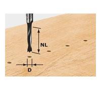 Festool Fraise pour tourillons HW D3/16 491065 Ø3 mm queue 8 mm Longueur totale 55 mm 1 pc