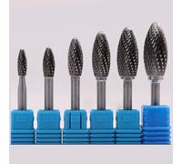Fraise rotative en carbure avec double fente, pour traitement du bois et du non métal (8 mm)