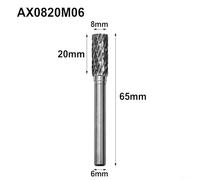 Fraise rotative en carbure avec tige de 6 mm, foret à tête fraisée pour sculpture en métal et non métal (8 mm)