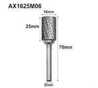 Fraise rotative en carbure avec tige de 6 mm, foret à tête fraisée pour sculpture en métal et non métal (16 mm)