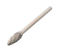 Fraise rotative en carbure de tungstène 3 x 6 mm à double coupe pour métal, bois, pierre, ébavurage, polissage, gravure, fabrication de bijoux, modélisme, outil d'ingénierie (E)