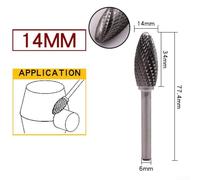Fraise rotative en carbure haute efficacité avec double fente pour bricolage et usage professionnel (14 mm)
