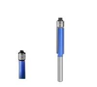 Fraise routeur double roulement 1/4 x 3/8 x 30 mm Agent bleu argenté pour | Double roulement de guidage, dimensions 1/4 x 3/8 x 30 mm, revêtement bleu anti-chaleur