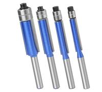 Fraise routeur pour coupe à fil de 6,35 mm - 4 pièces outil multifonction en alliage durable, ensemble de fraises pour défilage et coupage, pour rénovation maison art bureaux intérieurs extérieurs