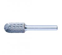 Fraise sur tige de 6 mm, en carbure, forme sphérique cylindrique WRC (bout rond), denture 3 PLUS, Forme : WRC 1020, Ø de la tête 10 mm