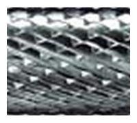 Fraise sur tige de 6 mm, en carbure, forme conique à bout rond KEL, denture 4, Forme : KEL 1230, Ø de la tête 12 mm