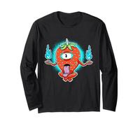 Fraise Yokai Monster Cyclope Fruit avec Flammes Dessin animé Manche Longue