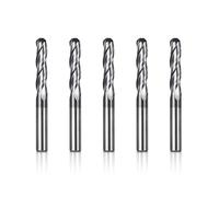 Fraises à bout sphérique Genmitsu 5 pièces, fraises CNC à tige de 1/4" en acier au tungstène avec jeu de fraises à sculpter à 3 cannelures, longueur totale de 2-3/8", revêtement TiAlN, 3BNC05