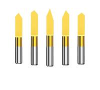 fraises à graver PCB à tige Fraise à graver en V 10-90° for PCB, 10 pièces, tige de 3,175 mm (1/8"), fraise CNC avec revêtement TiN, fraise en carbure(3.175x40Dx0.2mm)