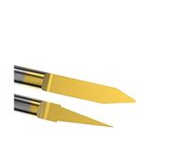 fraises à graver PCB à tige Fraise à PCB 10 15 20 30 45 60 90 degrés, fraise à graver en forme de V, tige de 1/8, fraise CNC avec revêtement TiN(5PCS,3.175x30DEGx0.2)