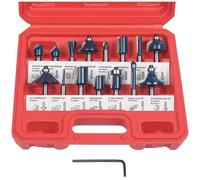 Fraises à rainurer - Defonceuse - 15 PCS - Acier à outils - Lames en carbure - 6,35 mm